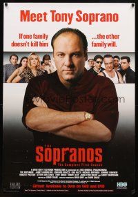 1j712 SOPRANOS video 1sh '99 the late James Gandolfini as Tony Soprano!