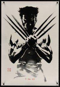 1j843 WOLVERINE style A teaser DS 1sh '13 cool stylized artwork of Hugh Jackman in title role!