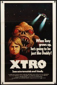 1j847 XTRO 1sh '83 some extra-terrestrials aren't friendly, creepy art of alien!