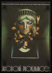 1k187 STRAWBERRY STATEMENT Czech 11x16 '76 Kim Darby & Bud Cort, Vyletal art of Lady Liberty!