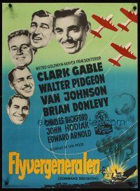 1k369 COMMAND DECISION Danish '50 Clark Gable, Walter Pidgeon, Van Johnson, Gaston art!