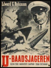 1k373 DESTROYER Danish '46 Navy sailor Edward G. Robinson in WWII, art of crashing ships!