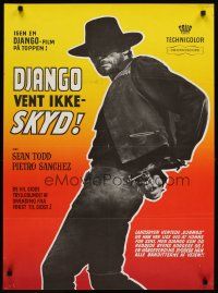 1k374 DON'T WAIT DJANGO SHOOT Danish '69 action image of Ivan Rassimov in the title role, western!