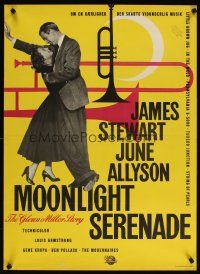 1k383 GLENN MILLER STORY Danish '54 James Stewart in title role, June Allyson, Louis Armstrong!