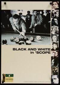 1k030 BLACK & WHITE IN 'SCOPE English 17x23 1990s close up of Paul Newman from The Hustler!