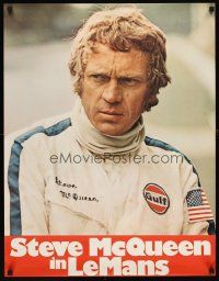 1k050 LE MANS red style teaser German '71 cool close up of race car driver Steve McQueen!