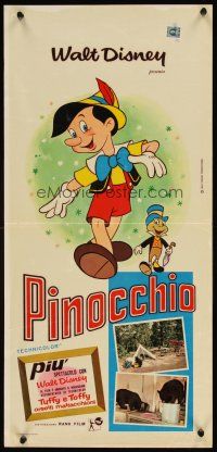 1k150 PINOCCHIO Italian locandina R60s Disney classic about a wooden boy who wants to be real!