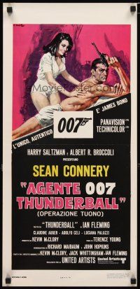1k160 THUNDERBALL Italian locandina R70s art of Sean Connery as secret agent James Bond 007!