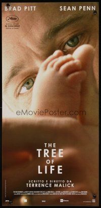 1k162 TREE OF LIFE Italian locandina '11 Malick, Sean Penn, image of Brad Pitt & baby foot!