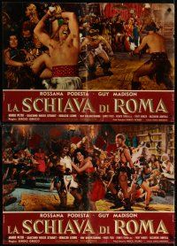 1k170 SLAVE OF ROME 10 Italian photobustas '61 Guy Madison, Podesta, sword & sandal gladiators!