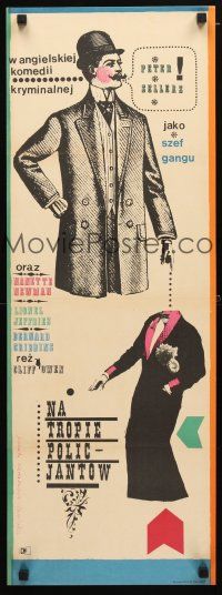 1k479 WRONG ARM OF THE LAW Polish 11x31 '63 Peter Sellers mob comedy, different Zagorska art!
