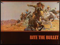 1m584 BITE THE BULLET teaser 30x40 '75 art of Gene Hackman, Candice Bergen & James Coburn!