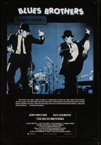 1m624 BLUES BROTHERS commercial poster '80s John Belushi & Dan Aykroyd are on a mission from God!