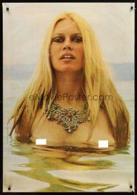1m626 BRIGITTE BARDOT commercial poster '68 sexy image topless in water!