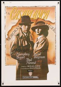 1m628 CASABLANCA Spanish commercial poster '90s Humphrey Bogart, Ingrid Bergman, Curtiz classic!