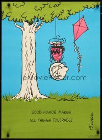 1m698 PEANUTS commercial poster '60s art of Charlie Brown, good humor makes all things tolerable!