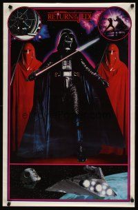 1m221 RETURN OF THE JEDI commercial poster '83 George Lucas classic, full-length Darth Vader image!