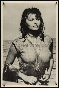 1m705 SOPHIA LOREN commercial poster '70s super-sexy image in see-through shirt!
