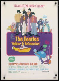 1m567 YELLOW SUBMARINE commercial poster '99 cool psychedelic art of The Beatles!
