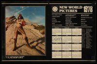 1m589 NEW WORLD PICTURES 1978 calendar '78 sexy near naked woman w/glass sword!