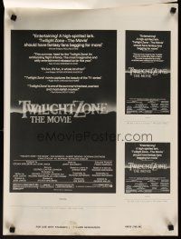 1m604 TWILIGHT ZONE press ad slicks '83 George Miller, Joe Dante, from Rod Serling TV series