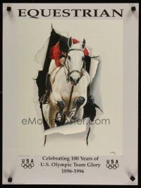 1m034 CELEBRATING 100 YEARS OF U.S. OLYMPIC TEAM GLORY 1896-1996 special 18x24 '96 equestrian art!