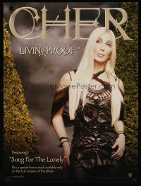 1m554 CHER 18x24 music poster '02 cool image of the pretty singer & actress, Living Proof!