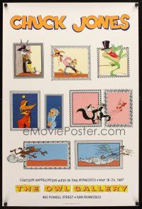 1m293 CHUCK JONES 24x36 art exhibition '87 great images of Road Runner, Bugs, Wile E & more!