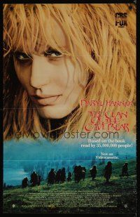 1m734 CLAN OF THE CAVE BEAR video poster '86 sexy Daryl Hannah as cavewoman leader!
