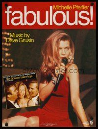 1m555 FABULOUS BAKER BOYS 18x24 music poster '89 Jeff & Beau Bridges, sexy Michelle Pfeiffer!