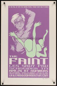 1m045 FAINT signed & numbered 23x35 music poster '03 by artist Jermaine Rogers, Andy Warhol dances!