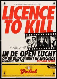 1m407 LICENCE TO KILL Grolsch beer tie-in Dutch special 19x27 '89 Timothy Dalton, Carey Lowell!