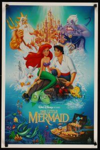 1m409 LITTLE MERMAID special 18x27 '89 great artwork of Ariel & cast, Walt Disney!