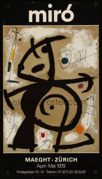 1m312 MIRO MAEGHT ZURICH 18x32 Swiss art exhibition '79 cool Joan Miro abstract art!