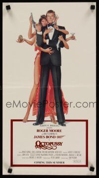 1m473 OCTOPUSSY advance special 12x22 '83 art of Maud Adams & Roger Moore by Daniel Gouzee!