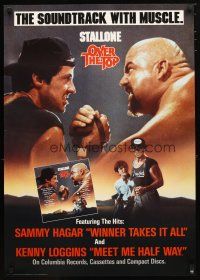 1m504 OVER THE TOP soundtrack 24x35 music poster '87 Sylvester Stallone armwrestling giant guy!
