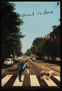 1m528 PAUL MCCARTNEY 2-sided 20x30 music poster '93 Paul Is Live, cool Abbey Road parody image!