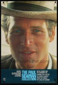 1m764 PAUL NEWMAN COLLECTION video poster '90 close-up of Newman as Butch Cassidy!