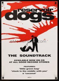 1m434 RESERVOIR DOGS soundtrack poster '92 Quentin Tarantino, Harvey Keitel, Steve Buscemi!