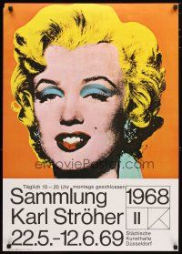 1m040 SAMMLUNG KARL STROHER 23x33 German art exhibition '68 Andy Warhol art of Marilyn Monroe!
