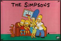 1m328 SIMPSONS tv poster '94 Matt Groening, artwork of TV's favorite family on couch!