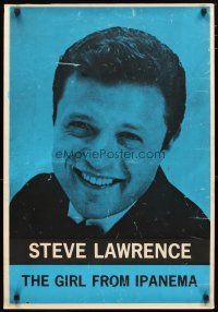 1m530 STEVE LAWRENCE 22x32 music poster '65 cool portrait of singer & performer!