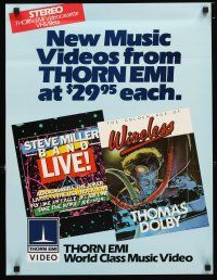 1m776 STEVE MILLER BAND/THOMAS DOLBY video poster '80s Live & The Golden Age Of Wireless!