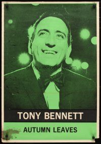 1m531 TONY BENNETT 22x32 music poster '60s cool portrait of singer & performer!
