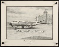 1m280 UNITED AIRLINES EXECUTIVE COLLECTORS set of 9 16x20 art prints '70s Dakota, Clipper & more!