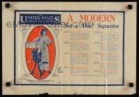 1m023 UNITED STATES CREAM SEPARATOR horizontal style 11x16 advertising poster '20s modern!