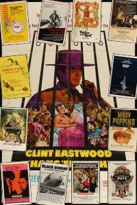 1p018 LOT OF 39 FOLDED ONE-SHEETS '57 - '84 Hang 'Em High, The Hunter & many more!
