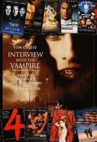 1p252 LOT OF 16 UNFOLDED MOSTLY DOUBLE-SIDED ONE-SHEETS '94-98 Interview with the Vampire & more!