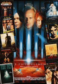 1p265 LOT OF 16 UNFOLDED DOUBLE-SIDED & SINGLE-SIDED ONE-SHEETS '84 - '06 Fifth Element & more!