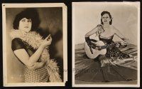 1p085 LOT OF 2 DANISH OVERSIZED STILLS '40s-50s sexy women, one smoking, one with guitar!